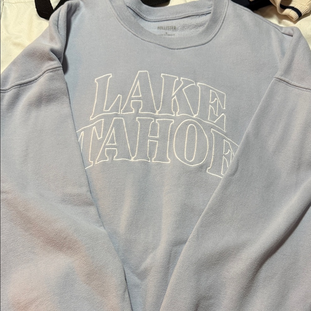 Hollister Light Blue Lake Tahoe Crewneck
